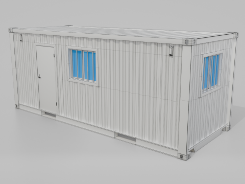 20ft Modified Shipping Container Room - Versatile Modular Space 3D मॉडल