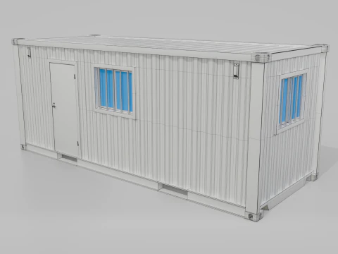 20ft Modified Shipping Container Room - Versatile Modular Space 3D Model