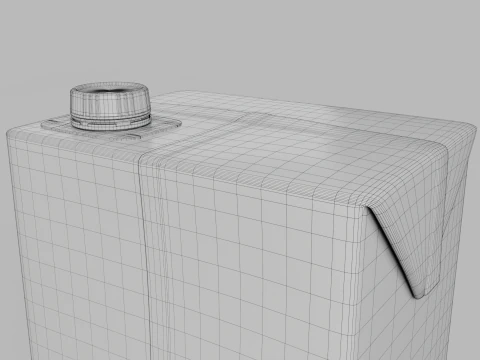 Beverage Carton 2000 ml - Customizable Drink Box 3D Model