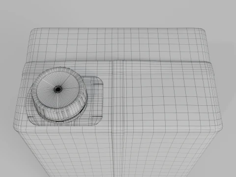 Beverage Carton 1000 ml - Customizable Drink Box 3D Model