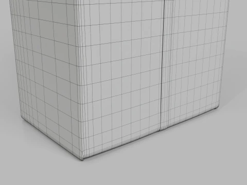 Beverage Carton 1000 ml - Customizable Drink Box 3D Model