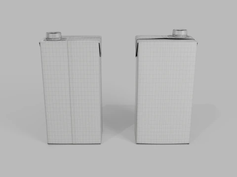 Beverage Carton 1000 ml - Customizable Drink Box 3D Model