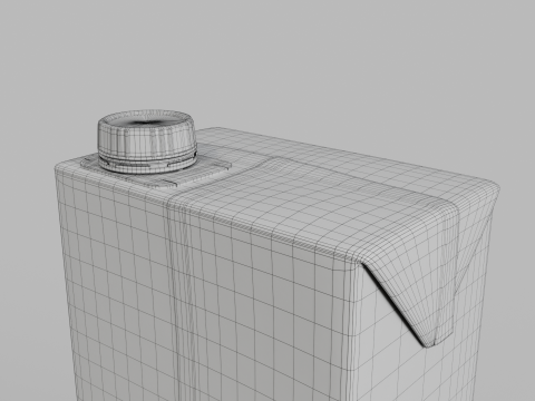 Beverage Carton 1000 ml - Customizable Drink Box 3D Model