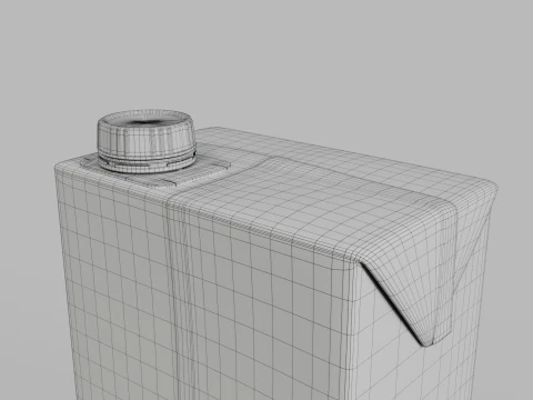 Beverage Carton 1000 ml - Customizable Drink Box 3D Model