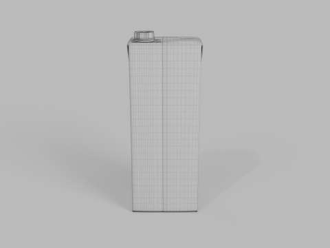 Beverage Carton 500 ml - Customizable Drink Box 3D मॉडल