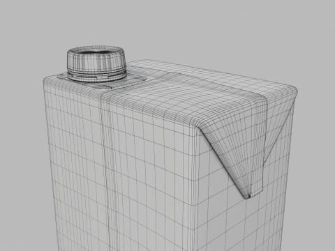 Beverage Carton 500 ml - Customizable Drink Box 3D मॉडल