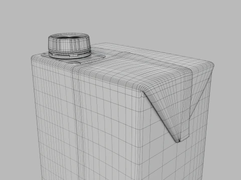 Beverage Carton 500 ml - Customizable Drink Box 3D Model
