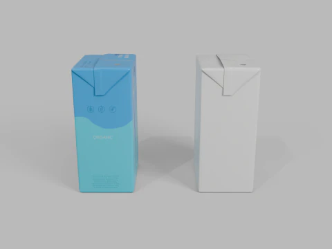 Beverage Carton 330 ml - Customizable Drink Box 3D Model