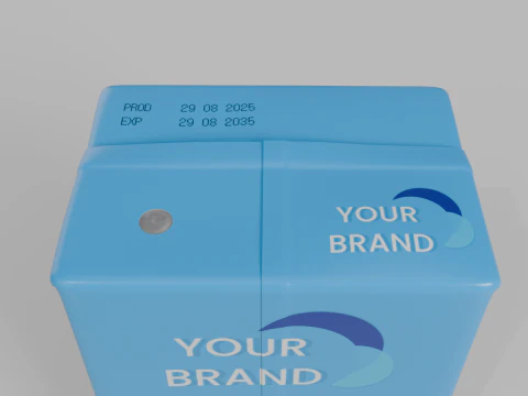 Beverage Carton 330 ml - Customizable Drink Box 3D Model