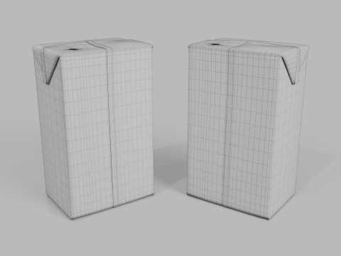 Beverage Carton 330 ml - Customizable Drink Box 3D 模型
