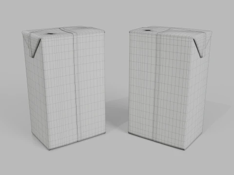 Beverage Carton 330 ml - Customizable Drink Box 3D Model