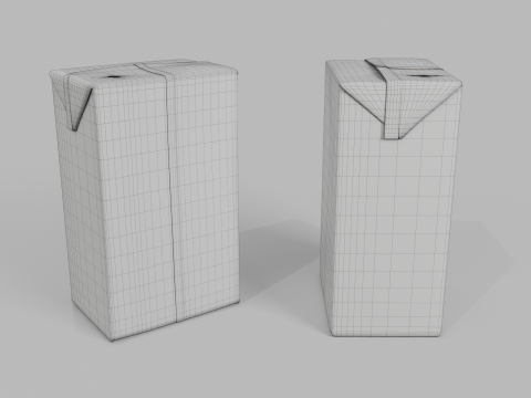 Beverage Carton 330 ml - Customizable Drink Box 3D 模型