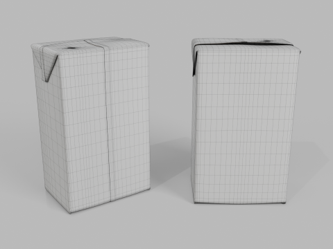 Beverage Carton 330 ml - Customizable Drink Box 3D 模型