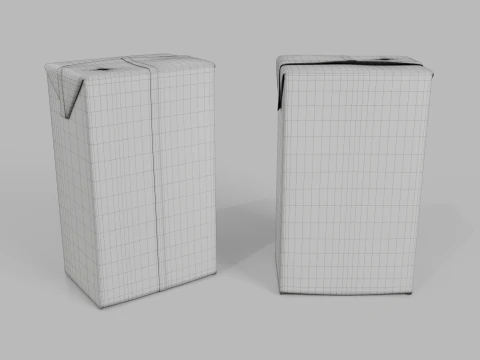 Beverage Carton 330 ml - Customizable Drink Box 3D Model