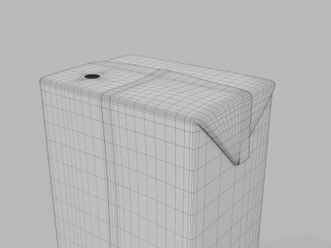 Beverage Carton 330 ml - Customizable Drink Box 3D 模型