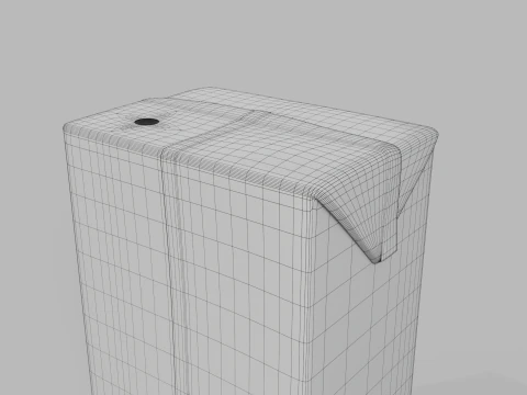 Beverage Carton 330 ml - Customizable Drink Box 3D Model