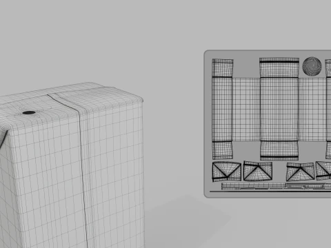 Beverage Carton 330 ml - Customizable Drink Box 3D Model