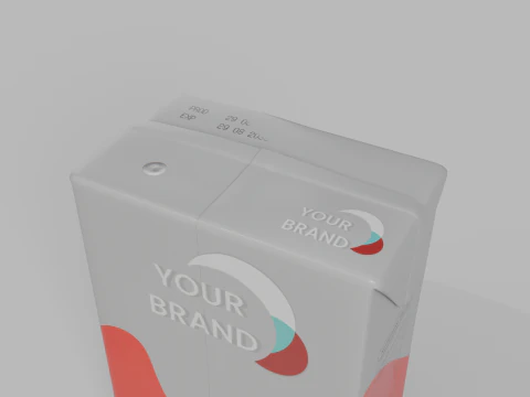 Beverage Carton 250 ml - Customizable Drink Box 3D Model