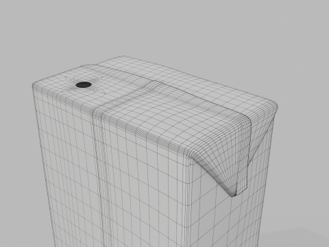 Beverage Carton 250 ml - Customizable Drink Box 3D Модель