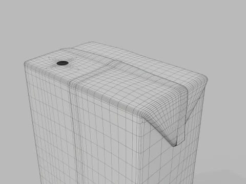 Beverage Carton 250 ml - Customizable Drink Box 3D Model