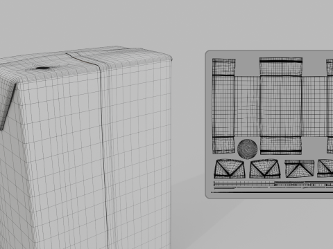 Beverage Carton 250 ml - Customizable Drink Box 3D Модель