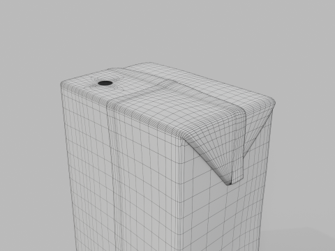 Beverage Carton 200 ml - Customizable Drink Box 3D Модель