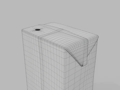 Beverage Carton 200 ml - Customizable Drink Box 3D Model