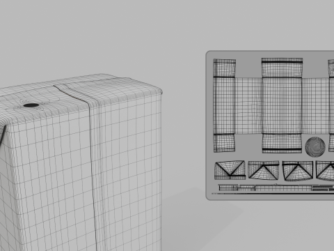 Beverage Carton 200 ml - Customizable Drink Box 3D Модель