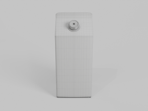 Beverage Carton 2000 ml - Customizable Gable-Top Drink Box Modello 3D