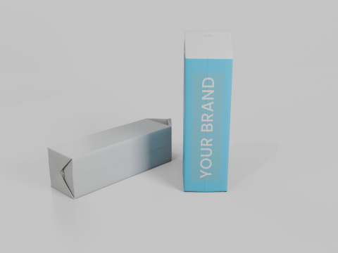 Beverage Carton 1500 ml - Customizable Gable-Top Drink Box Model 3D