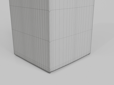 Beverage Carton 1500 ml - Customizable Gable-Top Drink Box Model 3D
