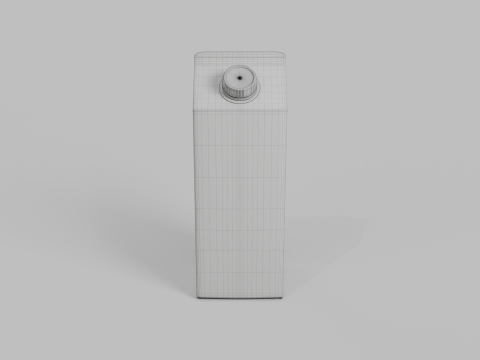 Beverage Carton 1000 ml - Customizable Gable-Top Drink Box 3D 模型