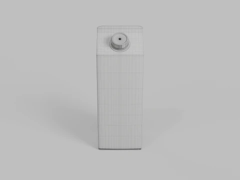 Beverage Carton 1000 ml - Customizable Gable-Top Drink Box 3D Model