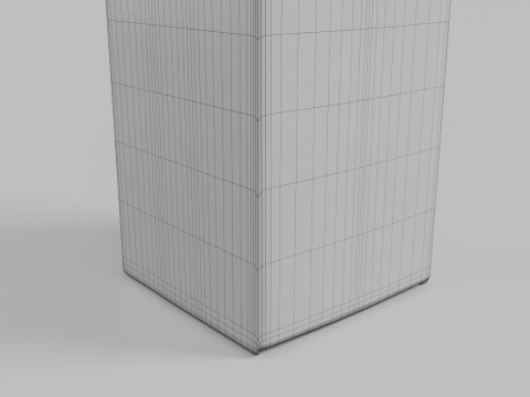 Beverage Carton 1000 ml - Customizable Gable-Top Drink Box 3D 模型