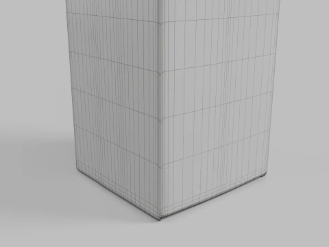 Beverage Carton 1000 ml - Customizable Gable-Top Drink Box 3D Model