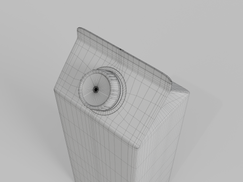 Beverage Carton 750 ml - Customizable Gable-Top Drink Box 3D 模型