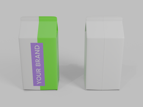 Beverage Carton 500 ml - Customizable Gable-Top Drink Box 3D Model