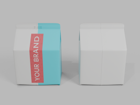Beverage Carton 250 ml - Customizable Gable-Top Drink Box 3D Modell