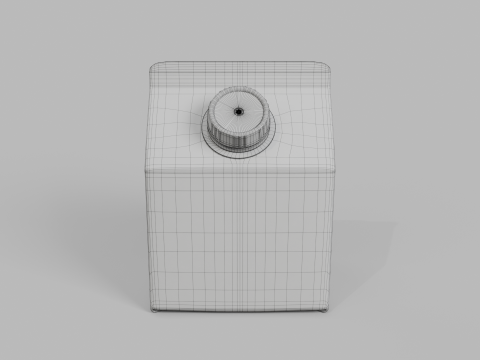 Beverage Carton 250 ml - Customizable Gable-Top Drink Box 3D Modell