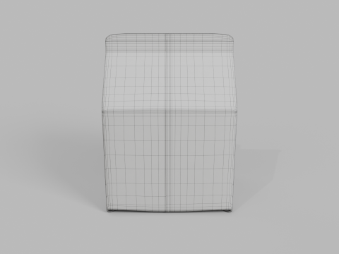 Beverage Carton 250 ml - Customizable Gable-Top Drink Box 3D Modell