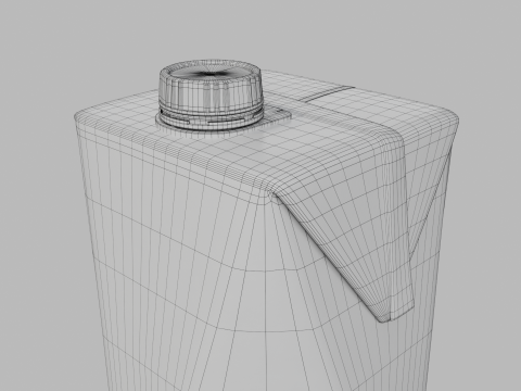 Beverage Carton 750 ml- Customizable Prism Drink Box 3D Modell