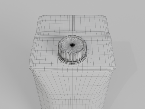 Beverage Carton 500 ml- Customizable Prism Drink Box Modelo 3D