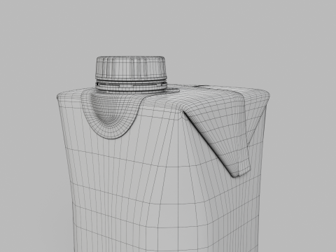 Beverage Carton 330 ml- Customizable Prism Drink Box Modelo 3D