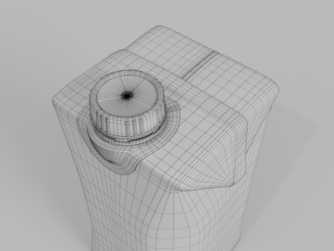 Beverage Carton 330 ml- Customizable Prism Drink Box Modelo 3D