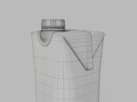 Beverage Carton 250 ml- Customizable Prism Drink Box Modelo 3D