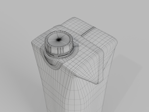Beverage Carton 250 ml- Customizable Prism Drink Box Modelo 3D