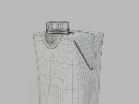 Beverage Carton 200 ml- Customizable Prism Drink Box Modelo 3D