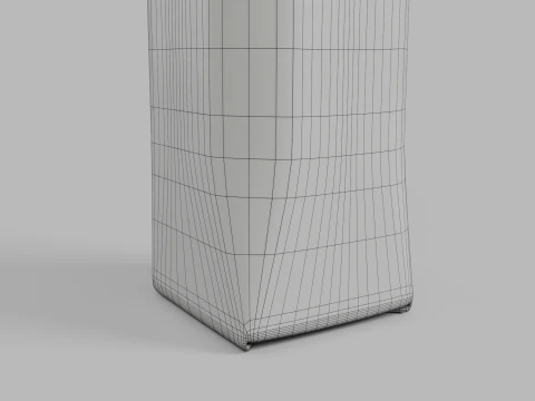 Beverage Carton 200 ml- Customizable Prism Drink Box 3D Model