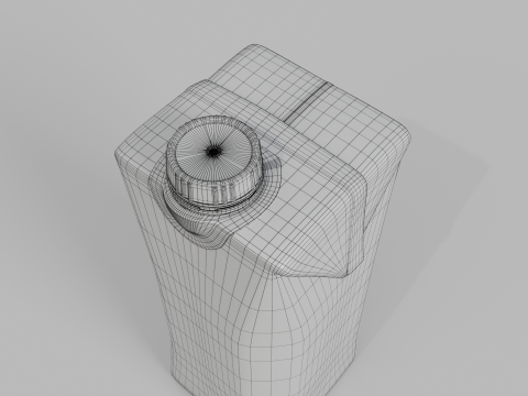 Beverage Carton 200 ml- Customizable Prism Drink Box Modelo 3D