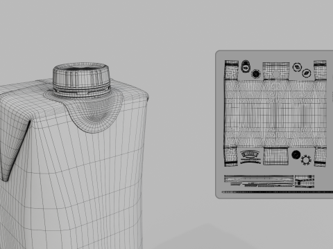 Beverage Carton 200 ml- Customizable Prism Drink Box Modelo 3D